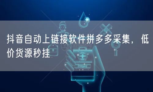 抖音自动上链接软件拼多多采集，低价货源秒