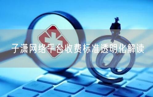 子潇网络平台收费标准透明化解读