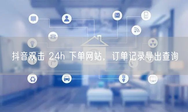 抖音双击 24h 下单网站，订单记录导出