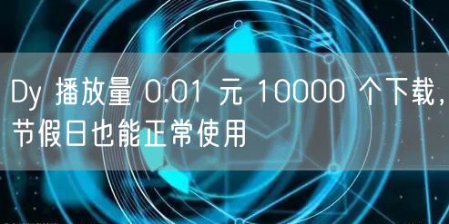 Dy 播放量 0.01 元 10000 