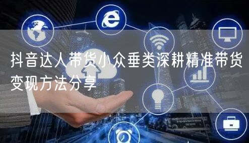 抖音达人带货小众垂类深耕精准带货变现方法