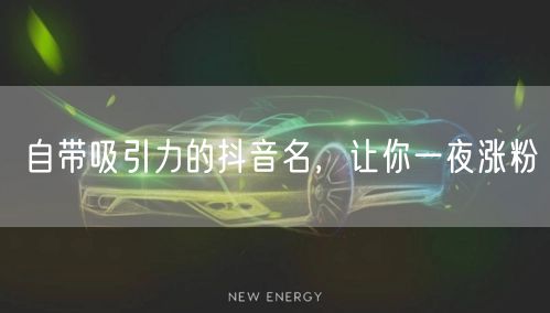 自带吸引力的抖音名，让你一夜涨粉