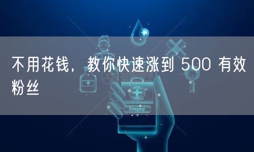 不用花钱，教你快速涨到 500 有效粉丝