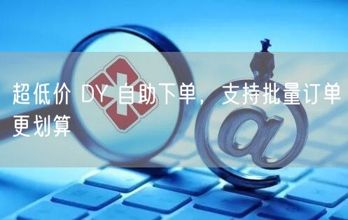 超低价 DY 自助下单，支持批量订单更划