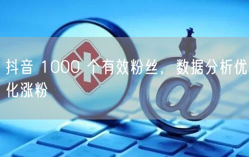 抖音 1000 个有效粉丝，数据分析优化