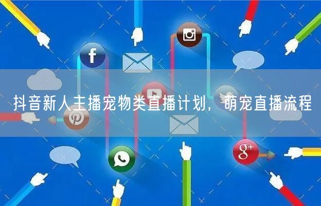 抖音新人主播宠物类直播计划，萌宠直播流程