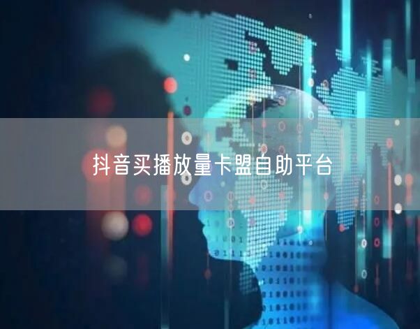 抖音买播放量卡盟自助平台