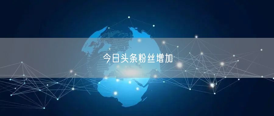 今日头条粉丝增加