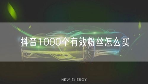 抖音1000个有效粉丝怎么买