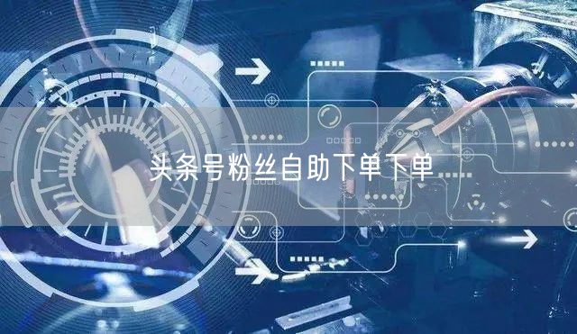 头条号粉丝自助下单下单